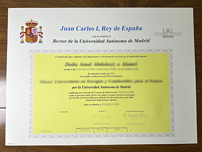 How much does to order a fake Universidad Autónoma de Madrid diploma in Spain? 制作西班牙马德里自治大学文凭要多少钱？