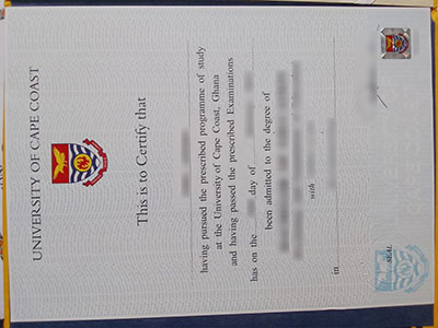 The free sample of a University of Cape Coast diploma online. 免费在线获取科特角大学文凭样本。