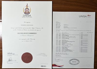 How is a University of South Africa diploma and transcript looks like? 南非大学的毕业证书和成绩单长什么样？