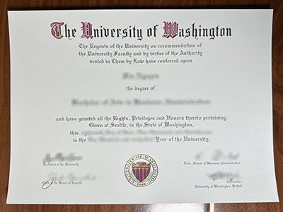 The free sample of a University of Washington diploma. 这是华盛顿大学文凭的免费样本。